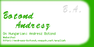 botond andresz business card